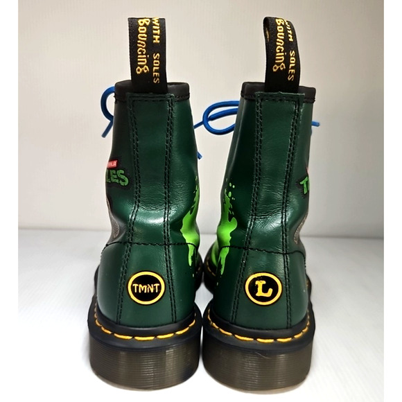 Dr. Martens TMNT Leonardo Boots GLOW IN THE DARK – Rare – Women’s 7 / Men’s 6 - Picture 6 of 14
